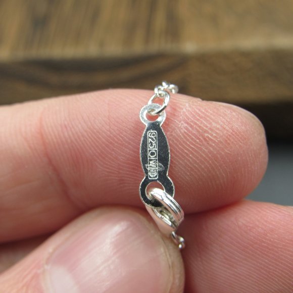 18" Sterling Silver Emerald Cut Green Cubic Zirconia Halo Necklace Vintage - Picture 5 of 7